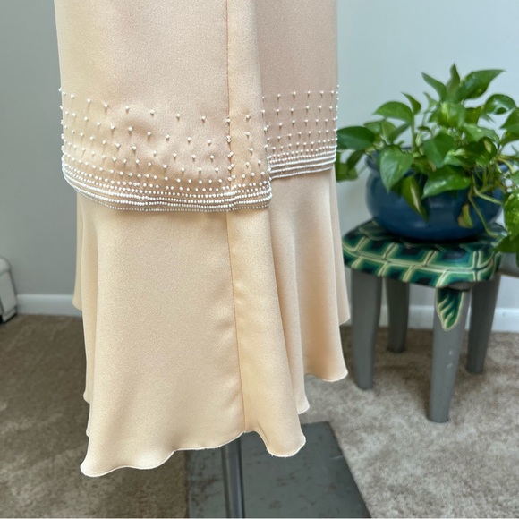 VALENTINO 2-Piece Silk Jacket/Dress Set in Soft Peach, US size 6 - Picture 9 of 15